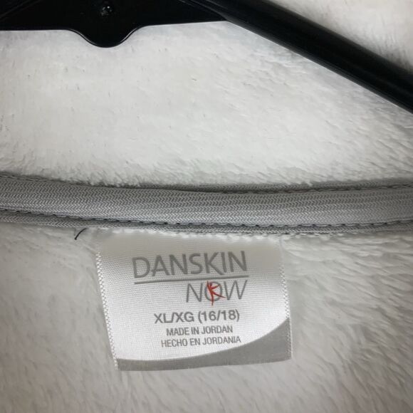 DANSKIN NOW Women's White Sport Fleece Full Zip Pockets Jacket Size XL (16/18) - Picture 3 of 13